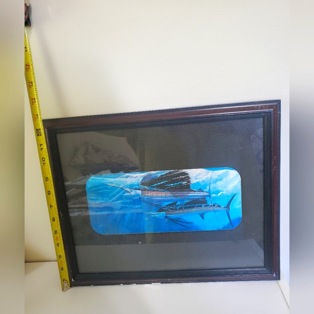 Framed Guy Harvey Sailfish Art Artwork Fish Fishing Coastal Nautical Sea Print
